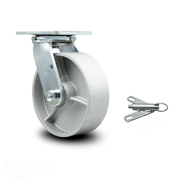 6 Inch Semi Steel Swivel Caster with Ball Bearing and Swivel Lock